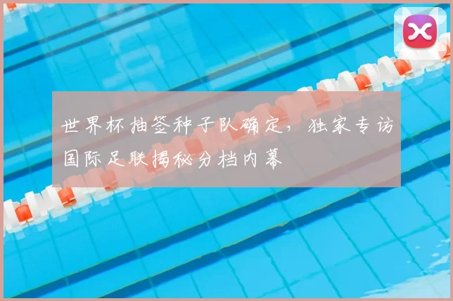 世界杯抽签种子队确定,独家专访国际足联揭秘分档内幕